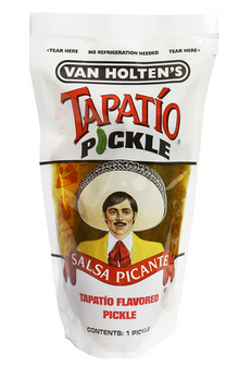 (S5-03) US - Van Holten - King Size Pickle-in-a-Pouch - Tapatio x 12 units (Buyer is responsible if Pickle Juice may leak during shipping)