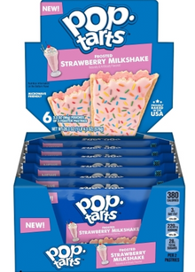 (S2-07) Box - Us - Vending - Pop Tarts - Strawberry Milkshake 3.3oz (96g) x 6 units (Boxes with minor damage due to shipping)