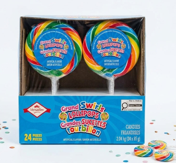 (S6-01) Versailles Grand Swirls Lollipop 85g x 24 Units
