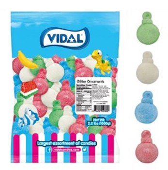 (S8-06) XMAS - BULK - VIDAL CHRISTMAS GUMMIES - ORNAMENTS 2.2LB (1KG) X 1 BAG