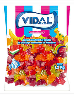 Easter - Bulk - Vidal Gummi Flowers & Butterflies 2.2lb (1KG) X 1 Bag