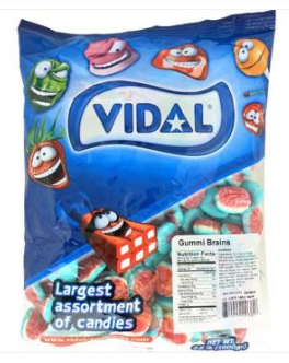 (S3-04) Halloween- Bulk - Vidal Filled Brains x 2.2lb (1kg)