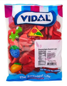 (S3-02) Spain-Bulk - Vidal Smoochers Gummi Lips 2.2 Lb (1kg) x 1 Bag