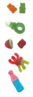 (S3-02) SPAIN - Bulk - Vidal  Sour Gummi Mix 4.4lb (2kg) x 1 Bag