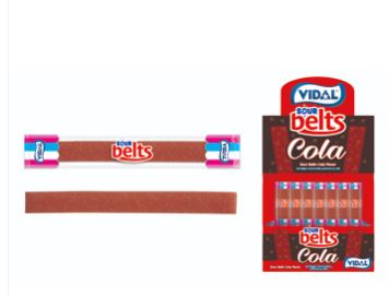 (S3-02) SPAIN - Bulk - Vidal Sour Wrapped Cola Belts (150 pieces) x 1 Box