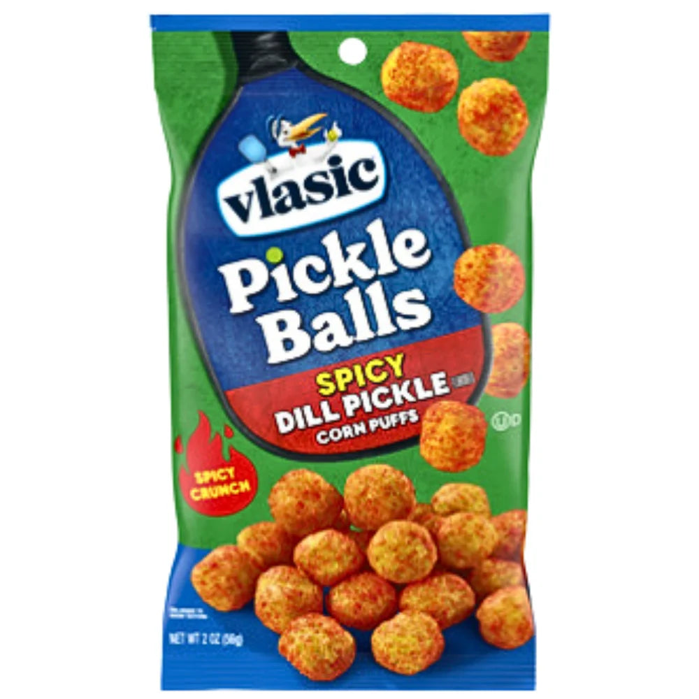 Variety Pack - 1 unit x Andy Capp's Cheesy Tots Puffcorn Snacks, 1.5 oz (42.5g) 01 unit , Vlasic Spicy Dill Pickle Balls Corn Puffs - 2oz (56g) 1 unit, David Cinnamon Churro Jumbo Sunflower Seeds 5.25 oz (149g) 1 unit