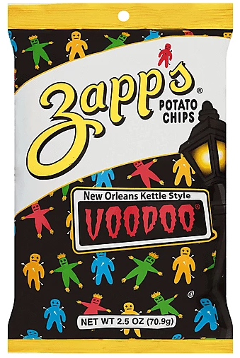 (S6-12) US - Chips - Zapps New Oreleans Kettle Style - Voodoo 2.50oz (70.9g) x 10 units (chips bags may deflated during shipping)