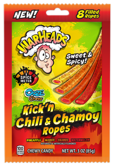 Bundle - 3 Units x Warheads - Kick'n Chili & Chamoy Ropes 3oz (85g)