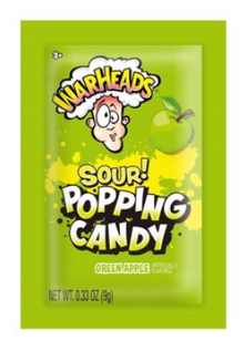 (S1-03) CHINA - Warheads - Pop Candy Pouch - SOUR Green Apple 0.33oz (9g) x 20 units