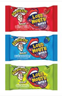 Warheads Loud Mouth Bites Peg Bag - 0.84oz (23g) X 12 Units