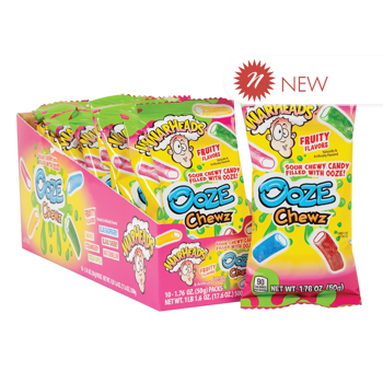 Warheads Ooze Chewz Sachet Display 1.76oz x 10 units
