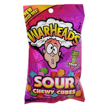 (S1-08) US - Peg Bag - Warheads Sour Chewy Cubes 5 oz (x12 units)