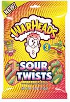 Peg Bag - Warheads Sour Twists 4 oz x 12 units