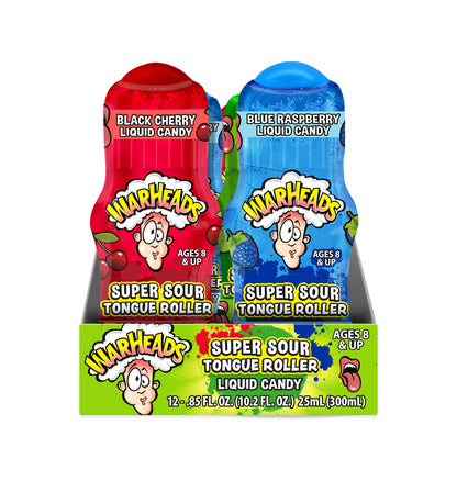 (S1-03) US - Warheads Super Sour Tongue Rollers .85oz(24g) Display x 12 Units