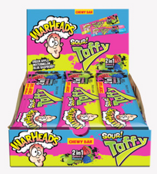 (S1-06) TURKEY- Warheads Taffy Bar 2-in-1 - Original 1.49oz(42g) x 24 units