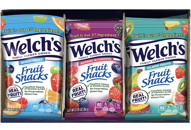 (S1-06) US-  Welchs Fruit Snack Variety 2.25oz (64g) x 16 units