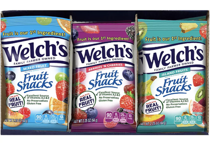 (S1-06) US-  Welchs Fruit Snack Variety 2.25oz (64g) x 16 units