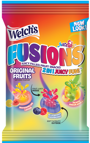 Variety Pack - 1 unit x WELCHS Fusions Citrus Surge 4 oz (113g) , WELCHS Fusions Tropical Tornado  4oz (113g) , WELCHS Fusions Original Fruits 4oz (113g)