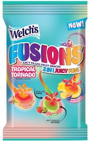 Variety Pack - 1 unit x WELCHS Fusions Citrus Surge 4 oz (113g) , WELCHS Fusions Tropical Tornado  4oz (113g) , WELCHS Fusions Original Fruits 4oz (113g)