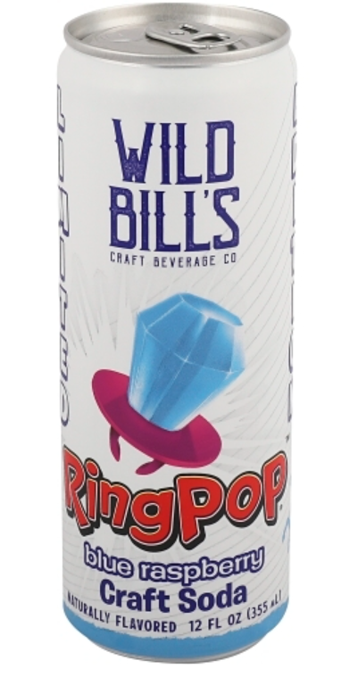 Bundle - 6 Units x BEVERAGE - Wild Bill Soda Ring Pop - Blue Raspberry 12 fl oz (355ml)