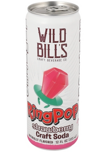 Bundle - 2 Units x BEVERAGE - Wild Bill Soda Ring Pop -  Strawberry 12 fl oz (355ml)