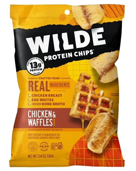 (S6-12) US - Chips - Wilde Protein - Chicken & Waffles 1.34oz (38g) x 8 units (chips bags may be deflated during shipping)