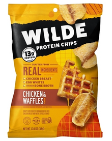 (S6-12) US - Chips - Wilde Protein - Chicken & Waffles 1.34oz (38g) x 8 units (chips bags may be deflated during shipping)