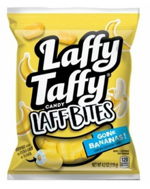 Peg Bag - Wonka Laffy Taffy Laff Bites - Banana 4.2oz x 12 units