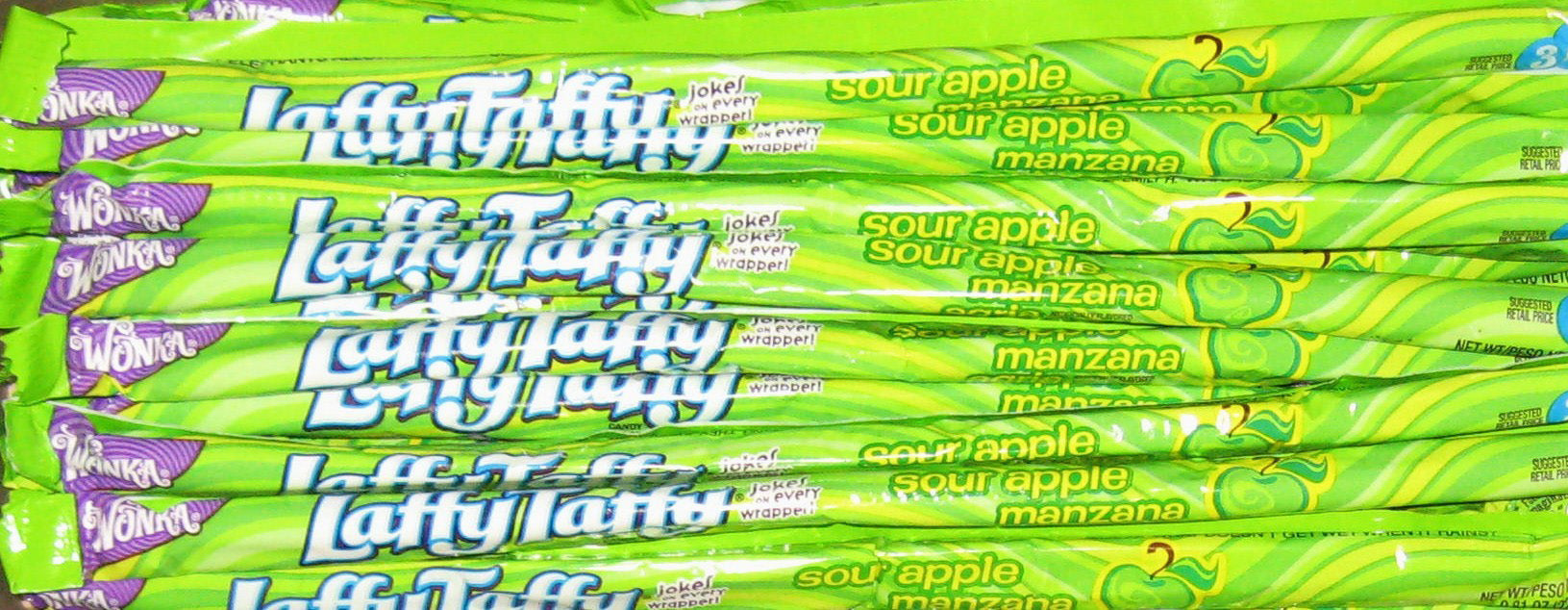 (S1-02) Box - MEXICO - Wonka Laffy Taffy Rope - Sour Apple x 24 units