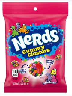 (S6-08) Box - US - Nerds Gummy Clusters - Rainbow Peg bag 3oz(85g) x 12 Units - SugarMarket.ca