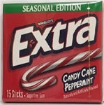 Xmas Wrigley Extra Candy Cane Peppermint Ctr. Display 40ct 1.43oz