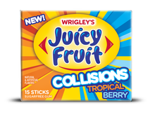 Wrigley Slim Pack Juicy Fruit Collisions - Tropical Berry x 10 units