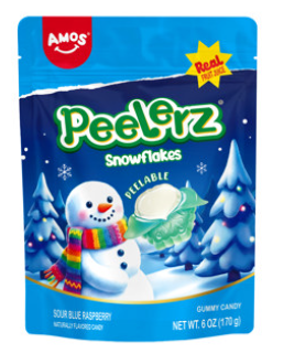 (S8-03) Xmas - Amos Peelerz - Holiday Snowflakes SUB Bag 6oz (170g) x 12 Units