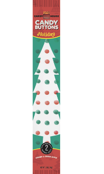 (S8-09) XMAS - Doscher's Holiday Candy Buttons  Clip Strip  14g X 48 Units