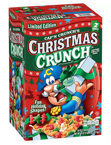 (S6-05) Xmas - Cereal - Cap n Crunch - Christmas Crunch 2-PK - 40oz (1.13kg) x 1 unit (Cereal Boxes with minor damage due to shipping)