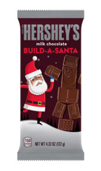 (S8-03) Xmas - Hershey Build-A-Santa X-Large Bar 4.32oz (122g) x 12 Units