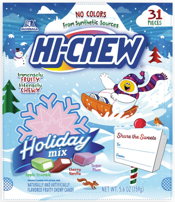 (S8-03) XMAS - Hi Chew Holiday Mix SUP (Apple Crumble,Cherry Vanilla and Sugar Plum) 5.6oz (159g) x 8 Units