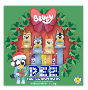 (S8-02) Xmas - PEZ Bluey Christmas Gift Box (4 Pieces) 1.74oz (49g) x 1 Unit