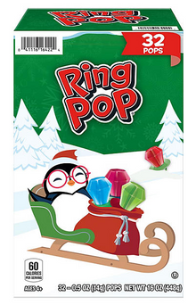 (S4-03) XMAS - Ring Pop Lollipop - Variety Pack 0.5oz (42g) x 32 units