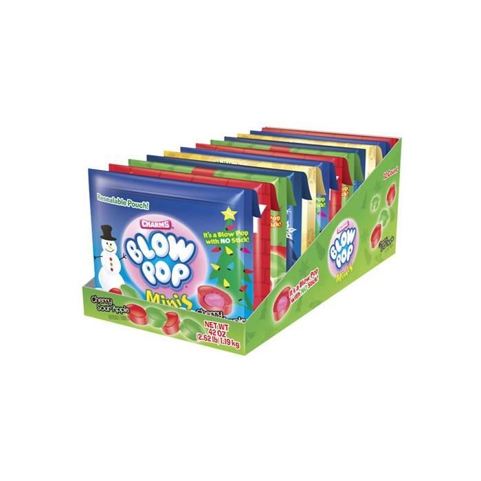 (S7-10) XMAS Blow Pop Minis Pouch 3.5oz 12 UNITS