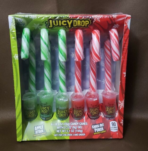 XMAS Candy Cane - Topps Juicy Drop Candy Cane  x 10ct