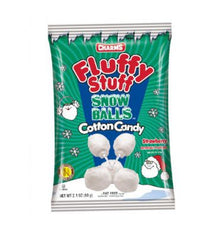 (S5-03) XMAS Cotton Candy Fluff Stuff Snow Balls - 2.1oz x 24 Units