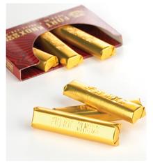 XMAS Fort Knox Chocolates Mini Gold Bars Milk 2.96oz x 12 units