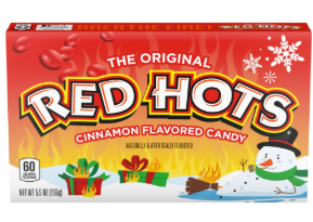 (S8-09) XMAS - Theater Box Holiday Red Hots Cinnamon Flavored Candies 5.5oz(156g) x 12 Units