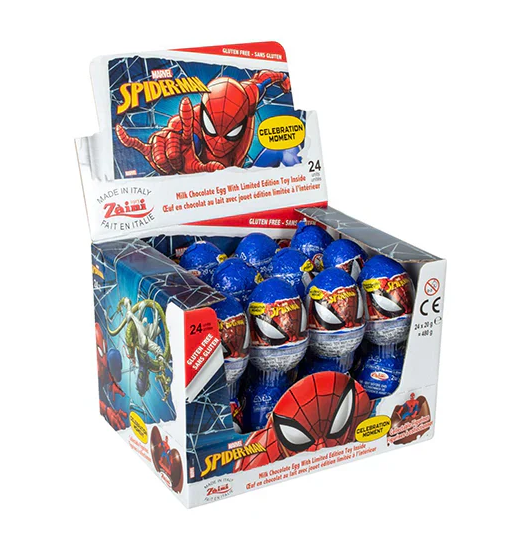 (S1-06) Zaini - Spiderman Surprise Eggs x 24 units