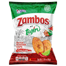 (S6-10) Box - Honduras - Chips - Zambos - Tajin Plantain Chips 2.9oz (65g) x 8 Units