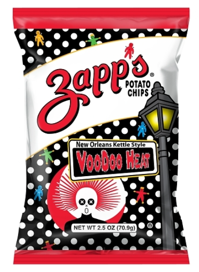 (S6-12) US - Chips - CASE - Zapp's New Oreleans Kettle Style - Voodoo HEAT 2.50oz (70.9g) x 10 units