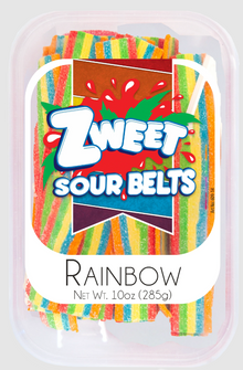 (S6-10) TURKEY - Zweet - TUB - Sour BELTS - RAINBOW 10oz (283g) x 6 units